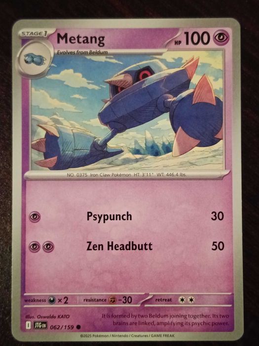 Metang 062/159 Karta POKEMON TCG Scarlet & Violet Journey Together