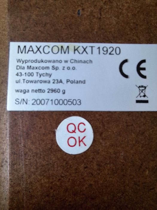 Telefon stacjonarny wiszący MAXCOM KXT 1920 retro