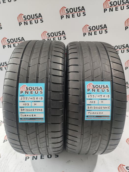 2 pneus semi novos 255-45R18 Bridgestone - Oferta da Entrega em casa