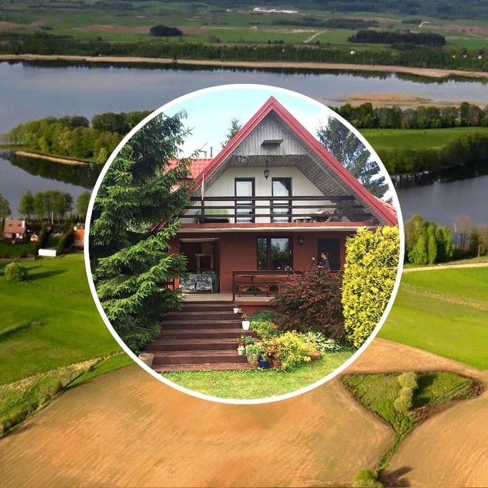 Dom nad jeziorem przyjazny dla psow. Strefa ciszy, las.
