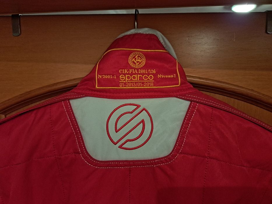 Fato kart Sparco vermelho XL nível 2 Novo.