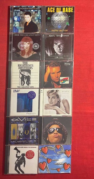 Lote 12 CDs Pop/Rock Anos 80/90 - Como Novos (Sem Riscos)