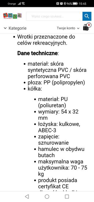 Wrotki Nijdam 37 rozmiar w stylu retro, raz ubrane.