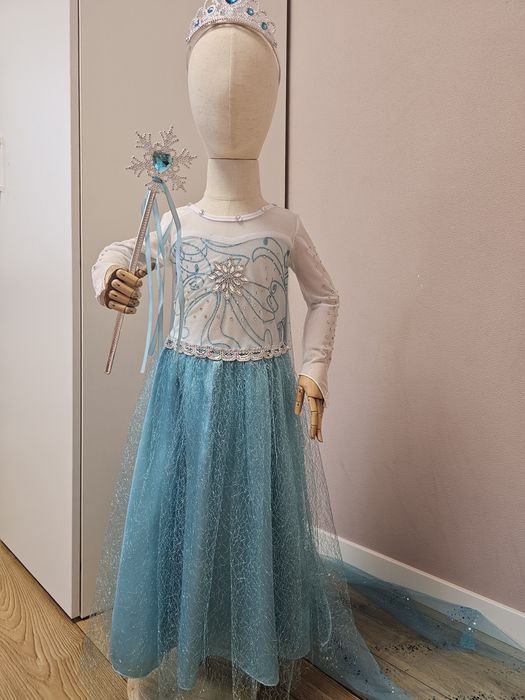 Сукня дитяча Ельза з рукавом платье Эльзы холодное сердце Frozen 110