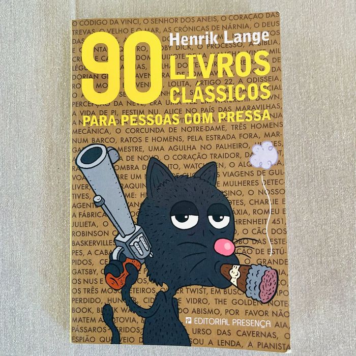 Vendo o livro "90 Livros Clássicos para Pessoas com Pressa", de Henrik Lange (Editorial Presença).