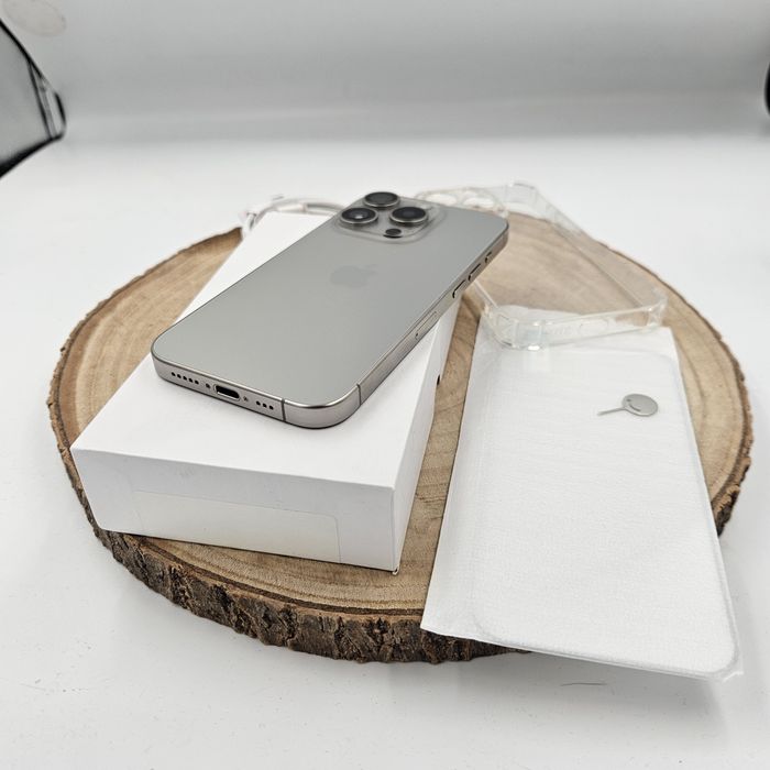 iPhone 15 Pro Max 256GB Titanium Natural • 97% bateria • GWARANCJA