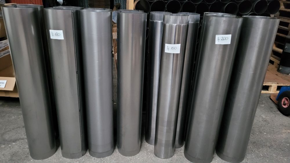Rura 150 mm do pieca koza,kolanko do pieca koza,rozeta kominowa Wysyłk