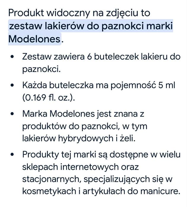 Zestaw lakierów Modelones