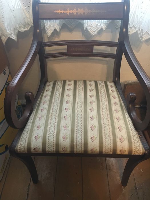 Biedermaier fotel i krzesło