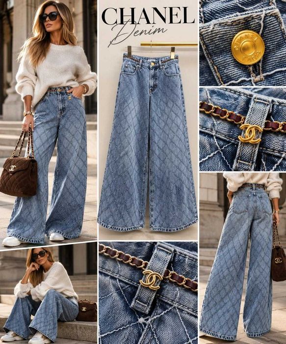Jeansy Chanel nowe rozmiar L