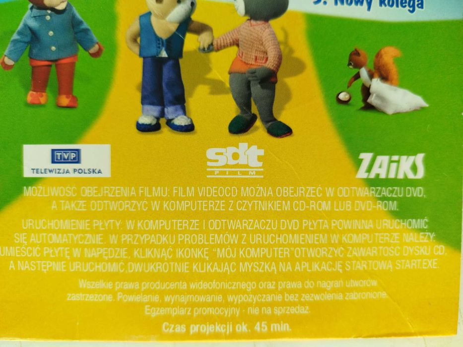 Miś Uszatek 5 odcinków VCD koperta 45 minut  bajki dzieci