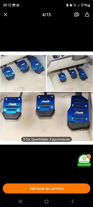 Protetor de pedal de carro