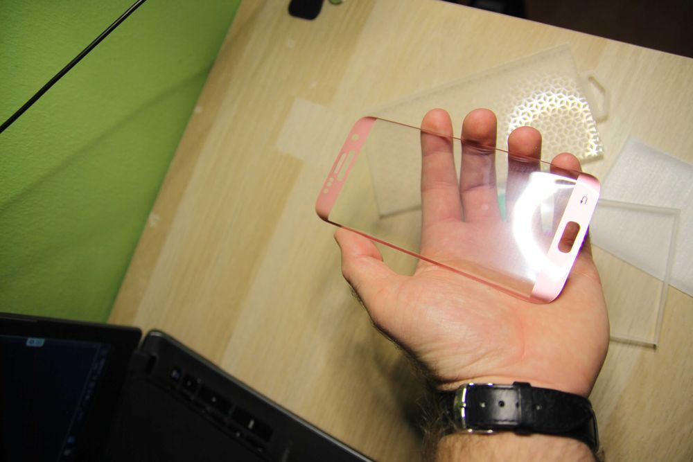 Szkło hartowane Samsung S7edge - Rose Gold