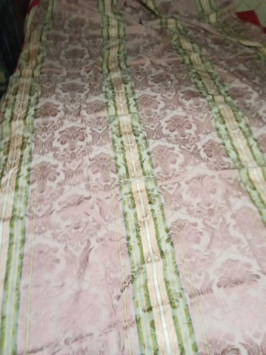 2 Cortinas, de seda estilo damasco francês