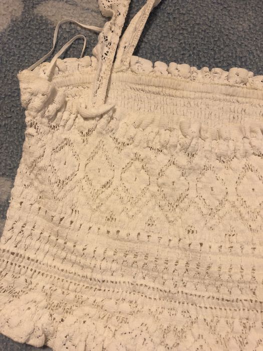 Top branco crochet Oysho