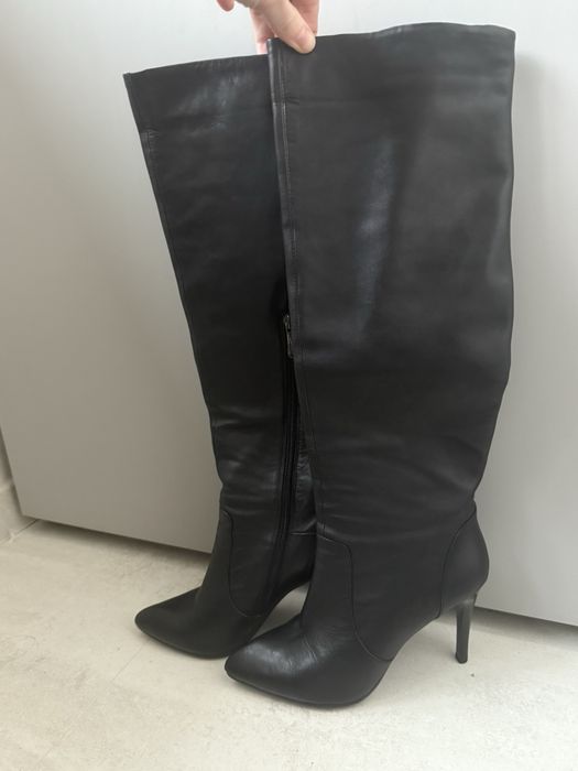 Сапоги женские на каблуку