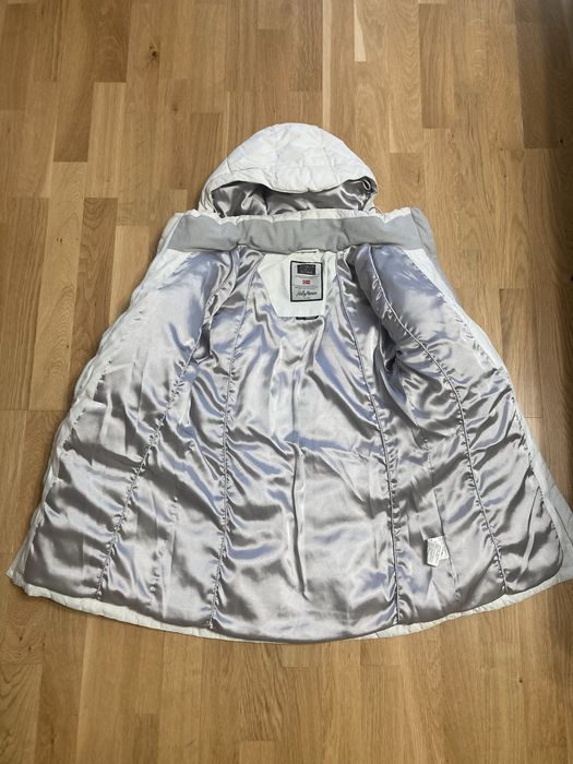 Biała kurtka zimowa narciarska Helly Hansen damska S srebrna podszewka
