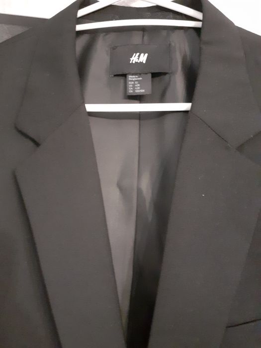 Czarny garnitur męski H&M