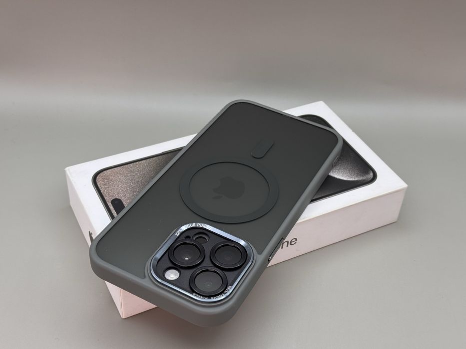 Чехол IPhone 15 Pro Max Natural Titanium MagSafe, 16 Pro Grey MagSafe