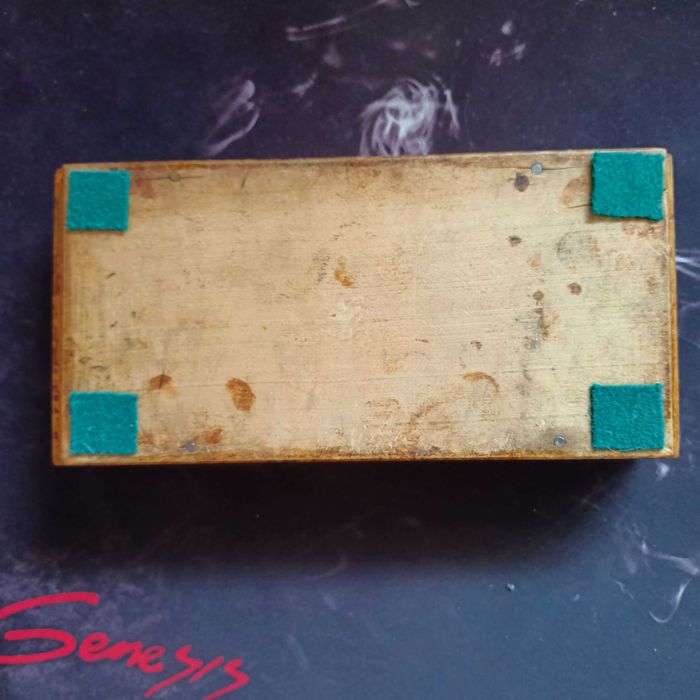 Drewniany, secesyjny przybornik na biurko