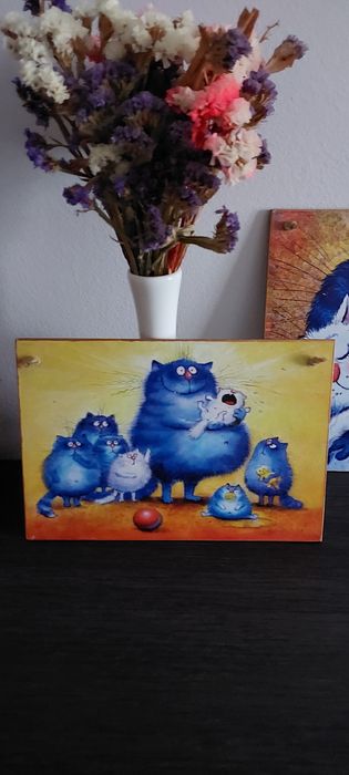 Картини  з котячою родиною.