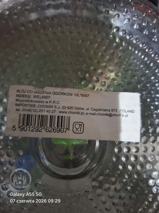Słój na przetwory 10 litrów