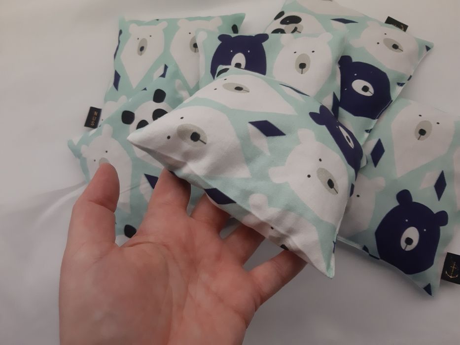 Nowy termoforek z pestek wiśni w misie antykolkowy dla niemowląt