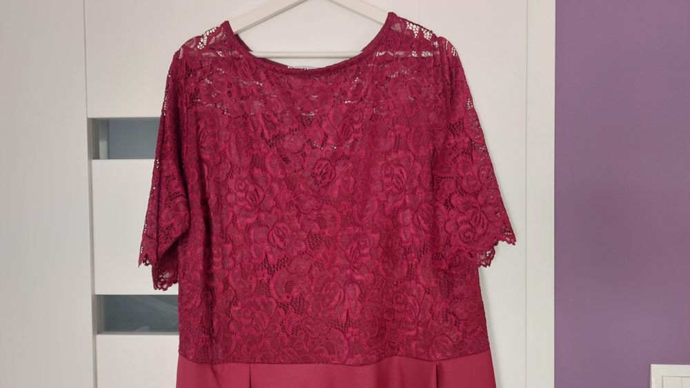 Sukienka maxi bordo