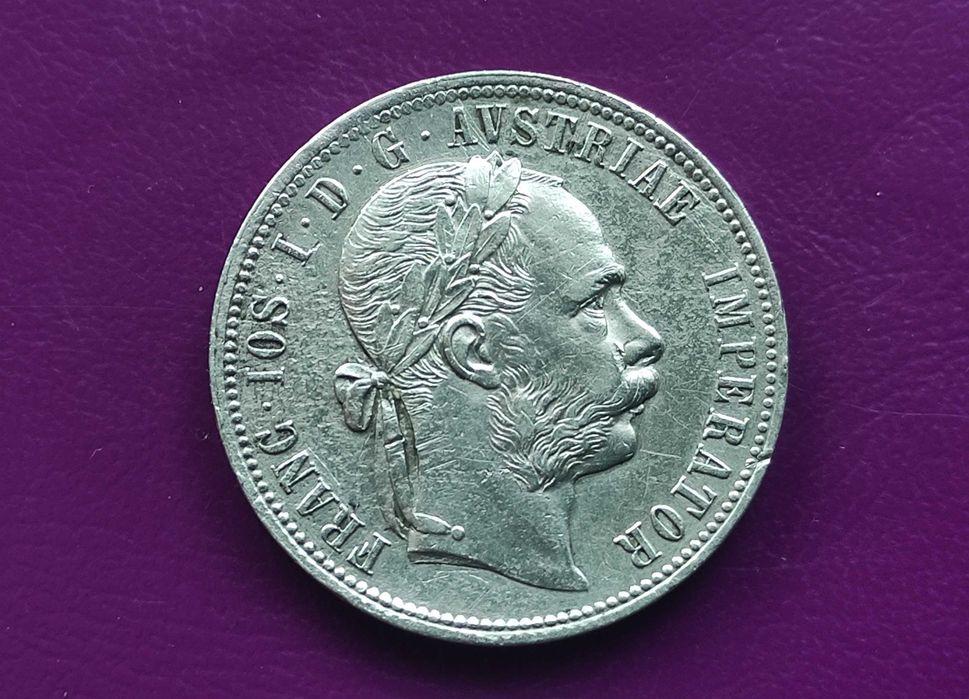 Moneta 1 FLOREN 1877 / AUSTRIA - Srebro - Rzadkość ! (nr.2)