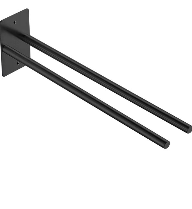 Podwójny wieszak na ręczniki ze stali nierdzewnej 304, bez wiercenia