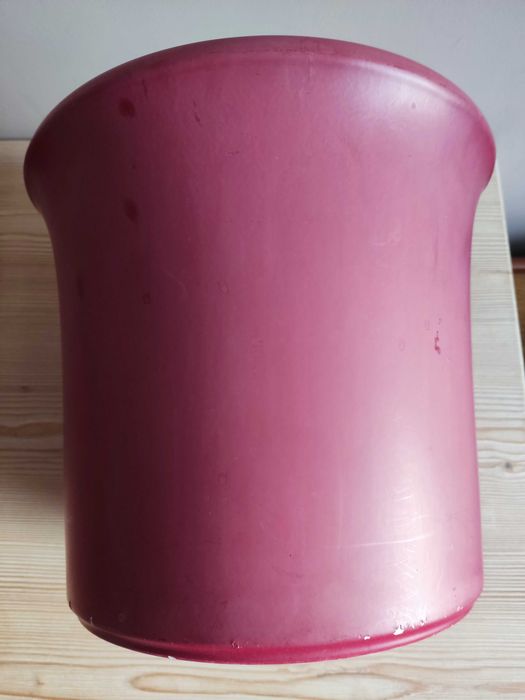 Donica doniczka ceramiczna odcień bordowy fi 29 cm