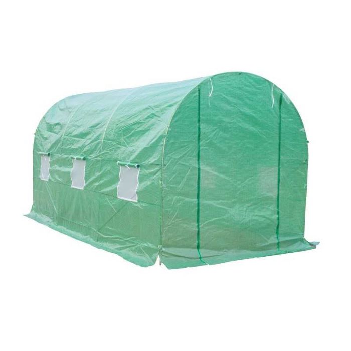 Estufa de Cultivo 4,5x2x2 m em Aço Galvanizado com 6 Janelas