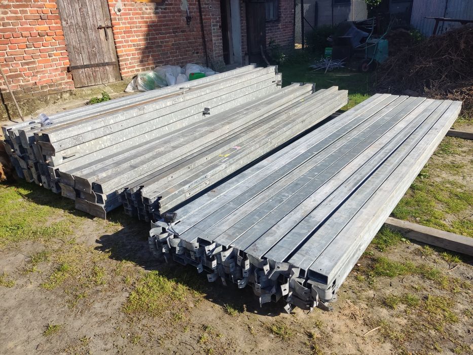 Słup stalowy ocynkowany 100x50x4, 4m. słup, podpora, wiata, magazyn