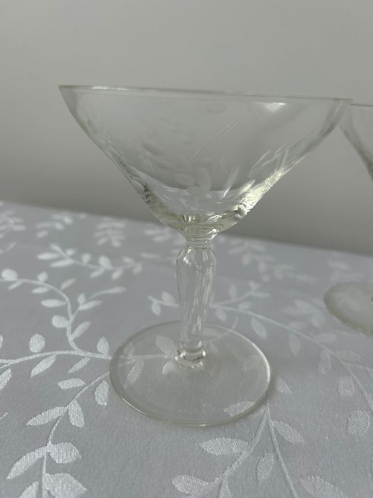 Kieliszki kryształowe martini szampan PRL