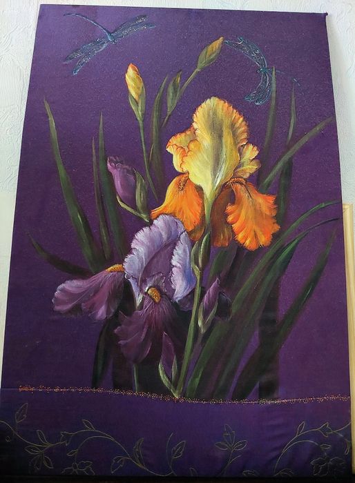 Картина, квіти, без рамки