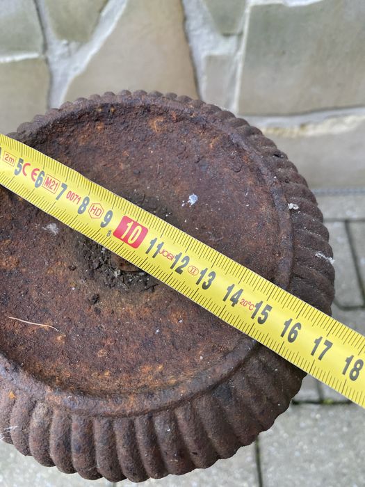 Zabytkowy żeliwny świecznik kandelabr 50 cm