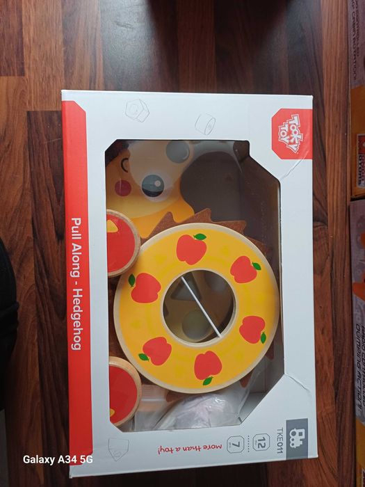 TOOKY TOY Duży Drewniany Sorter Jeż Do Ciągnięcia 2w1. Likwidacja