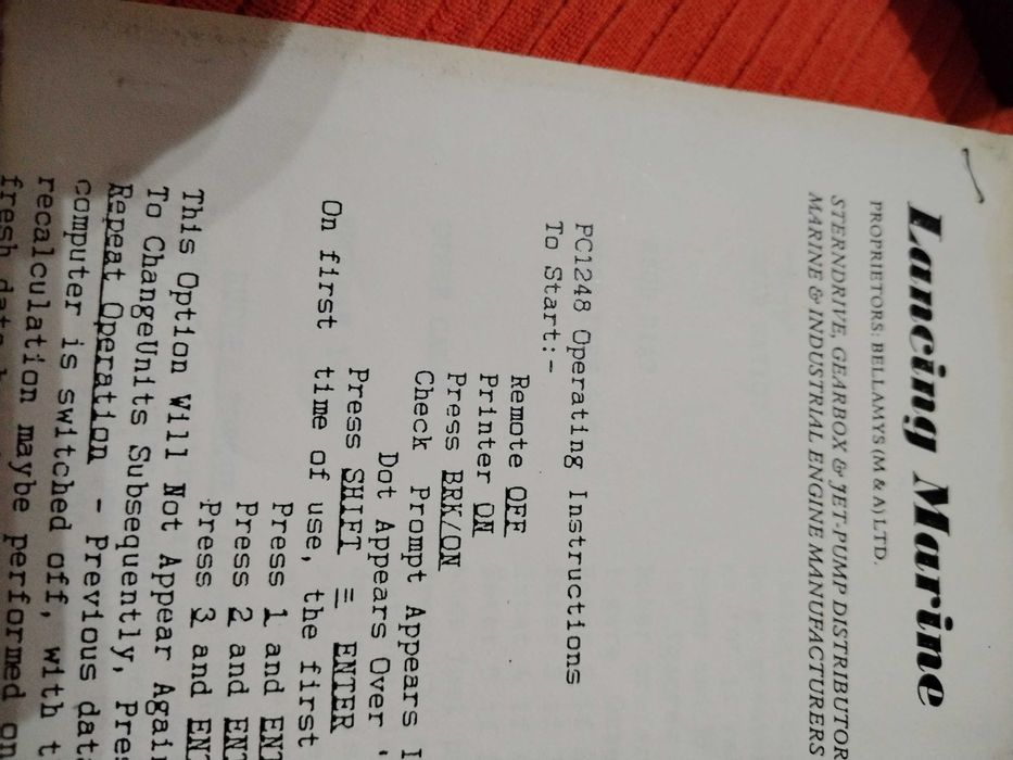 Sharp Pocket Computer PC-1248