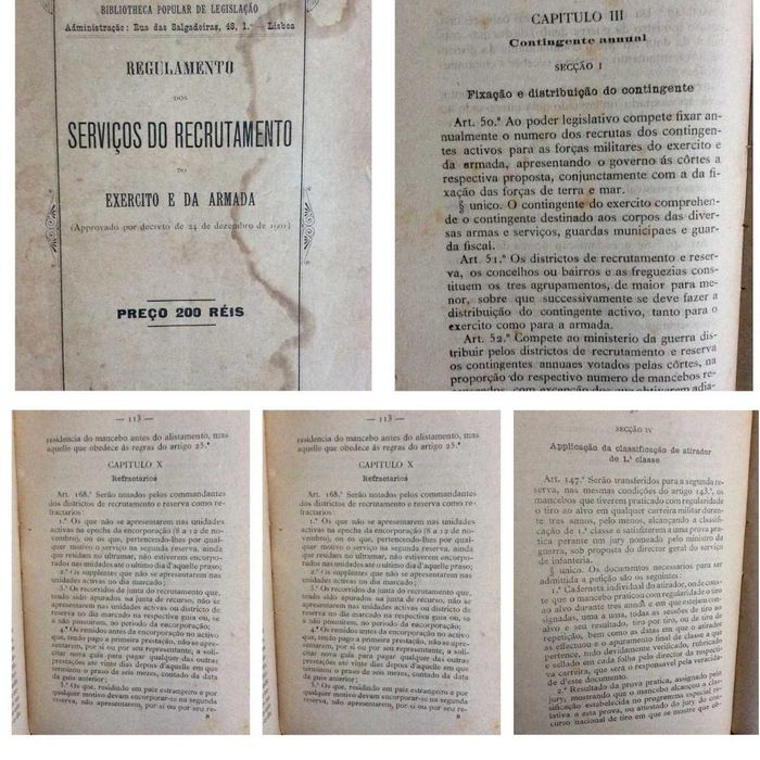 Regulamento dos Serviços do Recrutamento do Exercito e da Armada, 1902