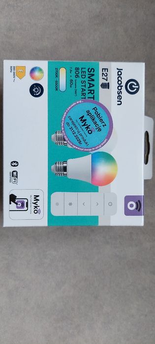 Inteligentne żarówki Jacobsen Myko + pilot sterowane aplikacją/pilotem