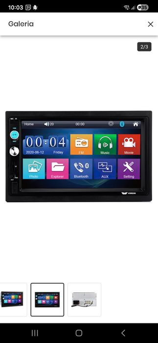 Radio samochodowe VORDON HT-877BT BLUETOOTH 2DIN USB SD AUX MP3 EKRAN Pilot