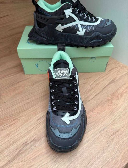 Кросівки OFF White 1000 odsy Green чорні з зеленим кросівки офвайт одс