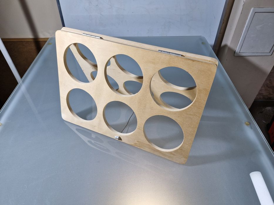 Ikea Drewniany Stojak na Wino 6 Butelek