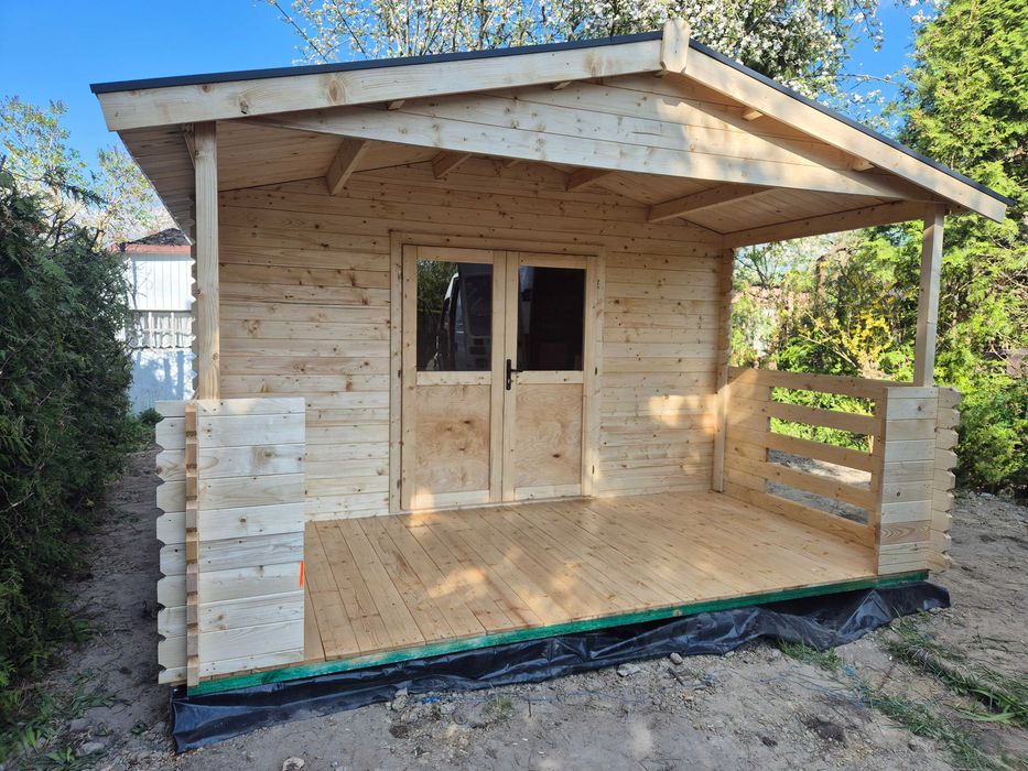od RĘKI domek letniskowy na ROD*drewniany z TARASEM 6x4*24 m2*BALIK 34