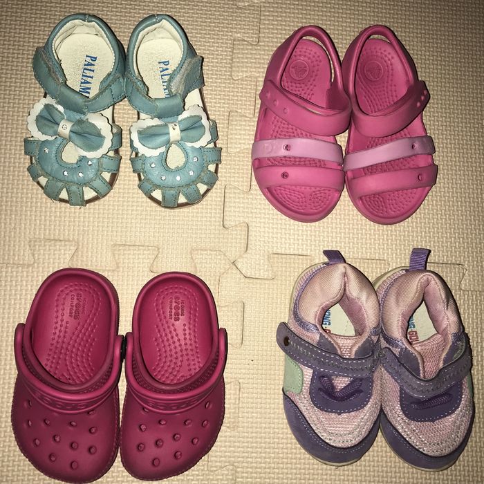Взуття для дівчинки Crocs та ін.УСТІЛКА 12 до 13 см.(р-ри 16, 20 та С5