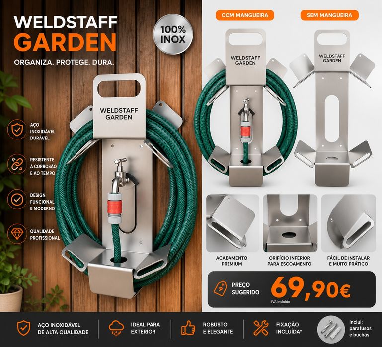 Suporte de Mangueira em Inox 304 | Weldstaff Garden