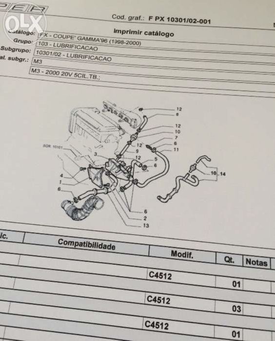Manual de peças Fiat Coupe 20v Turbo
