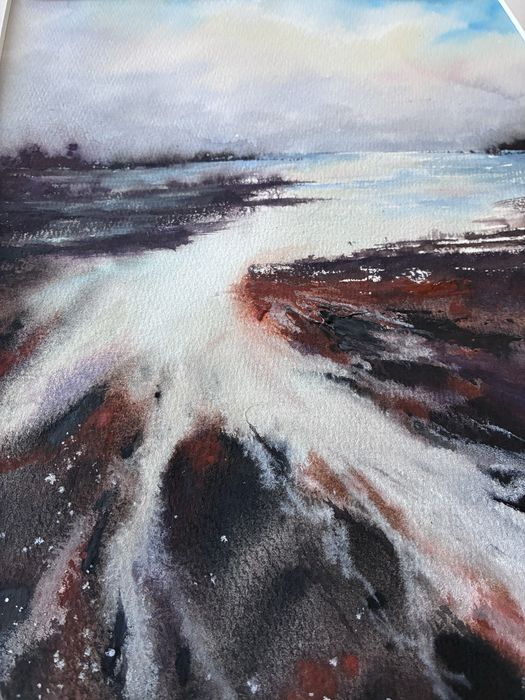 Akwarela Struktura I/2026 oprawiona 40x50