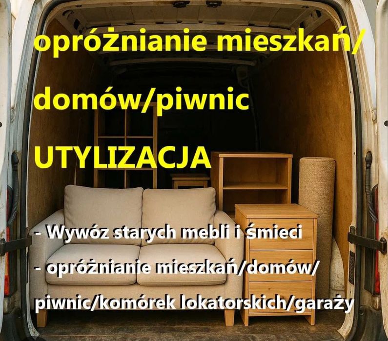 Opróżnianie mieszkań garaży piwnic strychów przeprowadzki