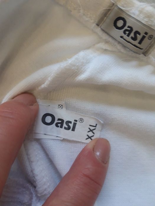 Białe rybaczki ciążowe 44 xxl
